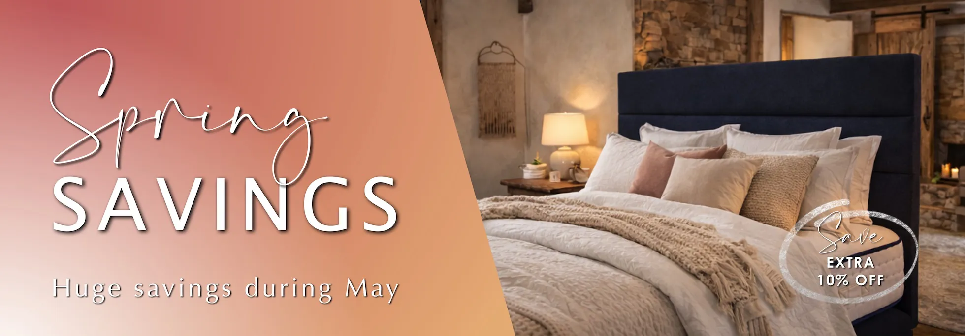 Spring savings event - huge savings at The Bed Specialist in May